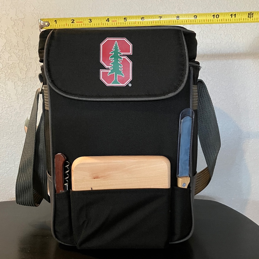 Insulated Wine Tote Cooler + Cheese Board & Tools Set - Picture 4 of 12